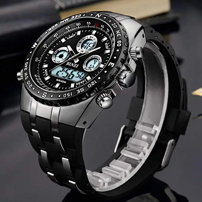 Luxury Dual Display Military Watches Men Digital Waterproof Sports Wrist Watch Clock Male Relogio Masculino Horloges Mannen