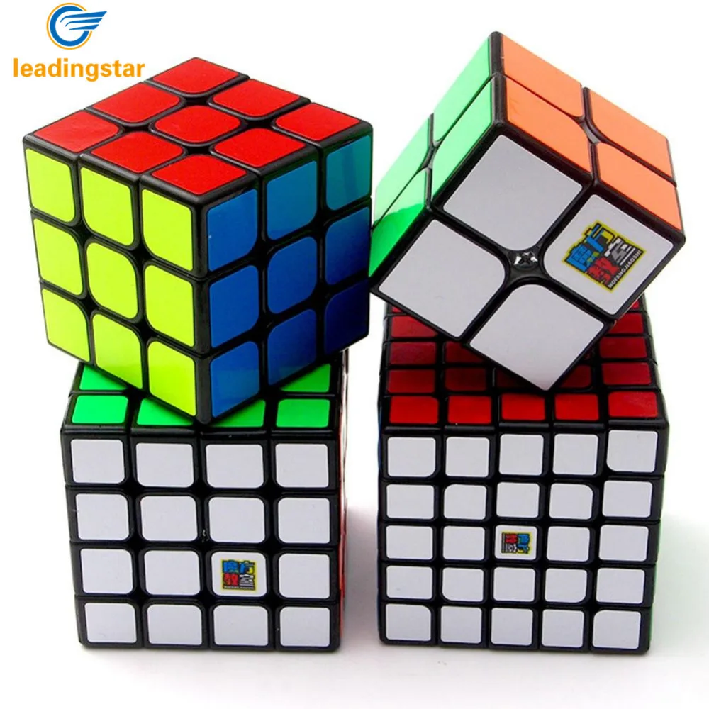 

LeadingStar 4 Pcs Brain Teaser Magic Puzzle Cube Stickers Speed Cubes oyuncak Problem Solve Fidget Cube Gift Set Black ZK45