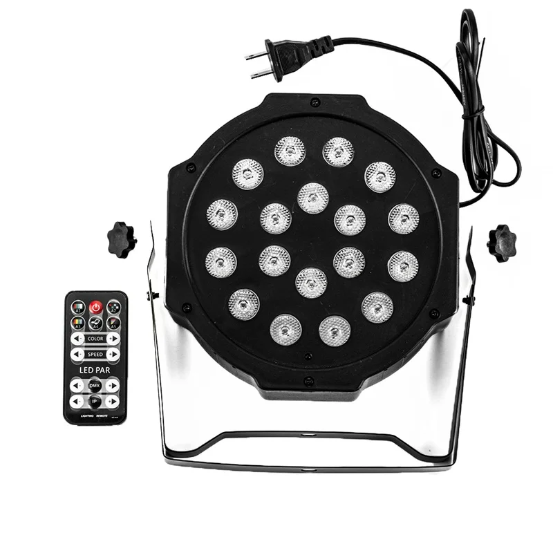 

US/EU 18 LEDs/36 LEDs Stage Lights LED Par Lights RGB Colorful 7 Lighting Modes Flexible Remote Control DMX Control Disco Lights