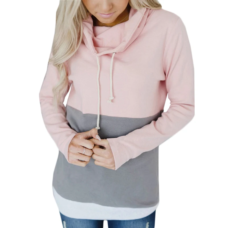 Fashion Multi-color O-neck Sweatshirt Leisure Turtleneck Collar Long Sleeve Sweatshirts Women Ladies Autumn Pullovers Patchwork Fashion Multi-color O-neck Sweatshirt Leisure Turtleneck Collar Long Sleeve Sweatshirts Women Ladies Autumn Pullovers Patchwork