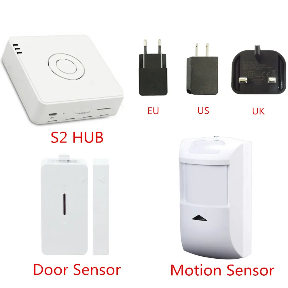 

Broadlink 2018 New Design S2 HUB Security Suit Security Alarm Detector Motion Sensor Remote Control For Home Automation IFTTT