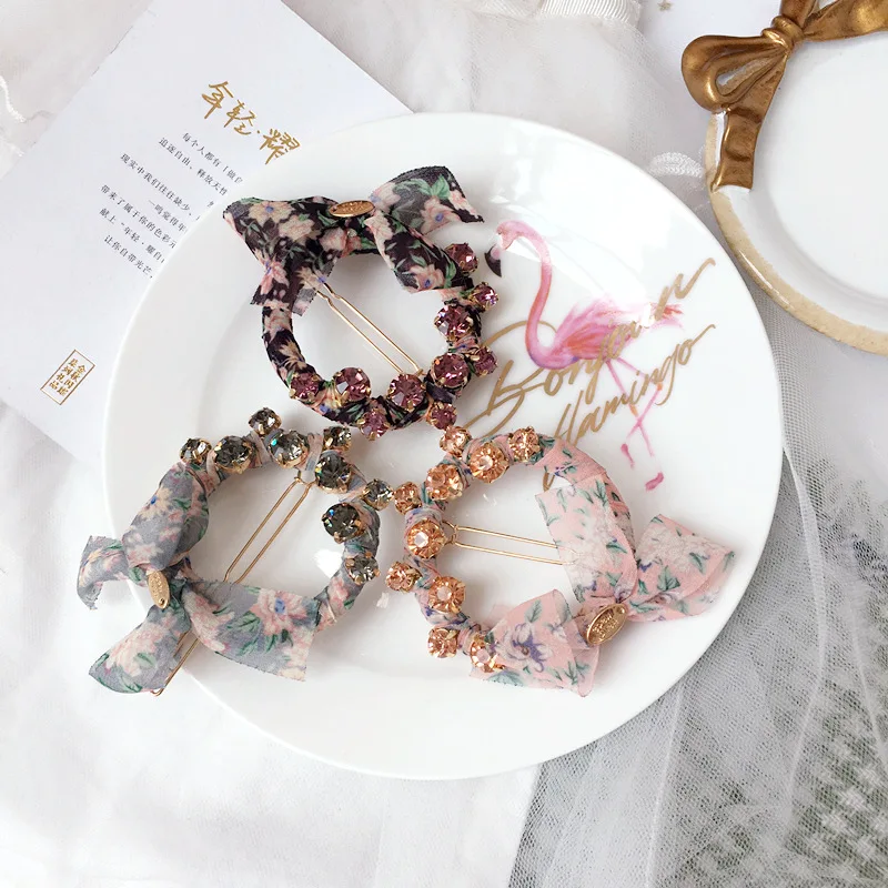 Korea Full Crystal Geometric Side Bangs Clip Hair Accessories Rim Hair Clips For Women Hairpin Hair Bows Headband -4