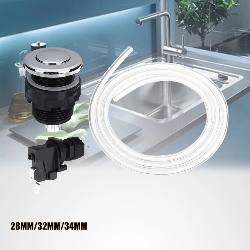 

16A Bath Switch Pneumatic Air Button Kit Garbage Waste Disposal Garbage Disposer Air Switch Kit Whirlpool Jet Set Bath Tube Kit