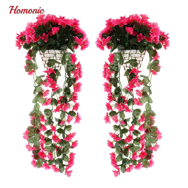 Artificial silk wisteria garland artificial hanging flowers Wall Hanging Plant String for