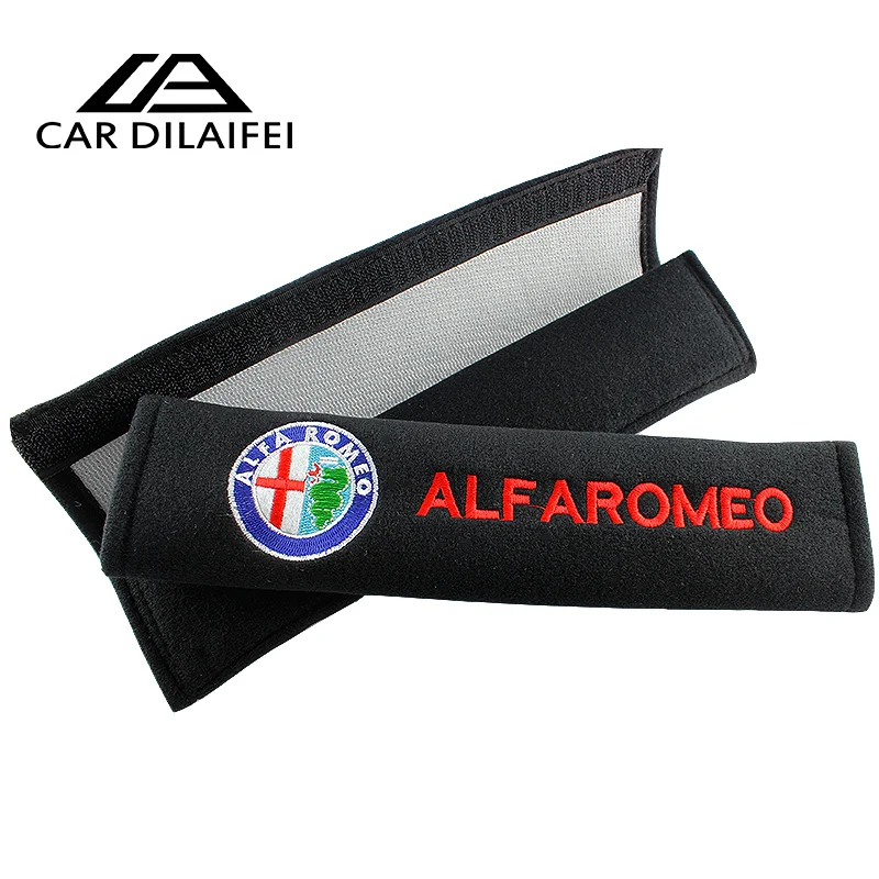 

2pcs Carbon fiber Car Seat belt Cover for Alfa Romeo 159 147 156 giulietta 147 159 mito Car-styling Accessories