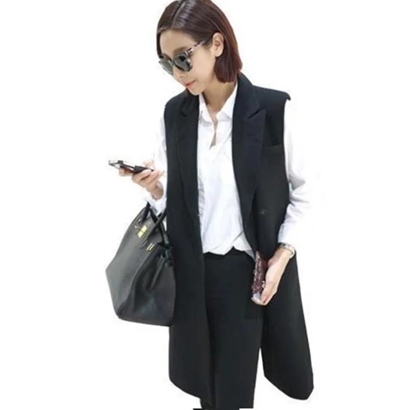 lange zwarte blazer