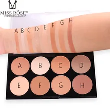 8 цветов Матовая прессованная Компактная пудра палитра контроль масла мягкая легкая отделка долговечная Контурирование пудрой макияж новое поступление