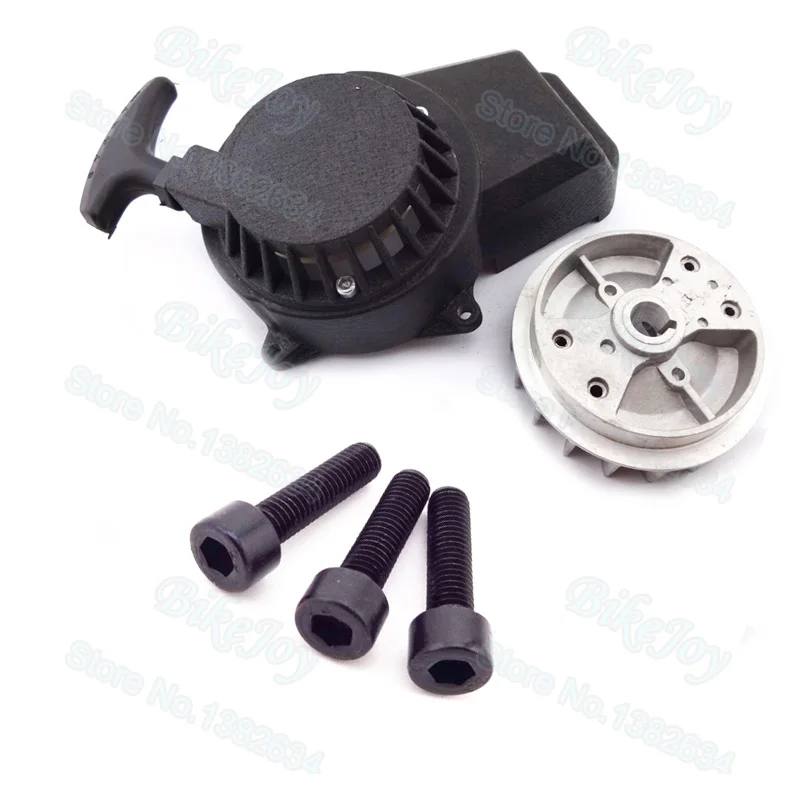 

Aluminum Alloy Pull Start Starter + Flywheel for 47cc 49cc Mini Moto Scooter Kid Dirt Pocket Bike Quad ATV Minimoto Motorcycle