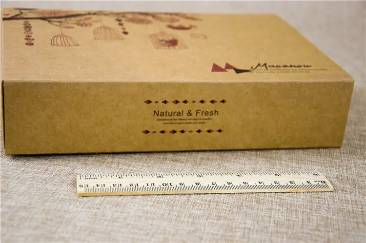 2 Size Brown Drawer Kraft Paper Box Moon Cake Box Candy Cookies Macaron Chocolate Box 100pcs\lot Free shipping