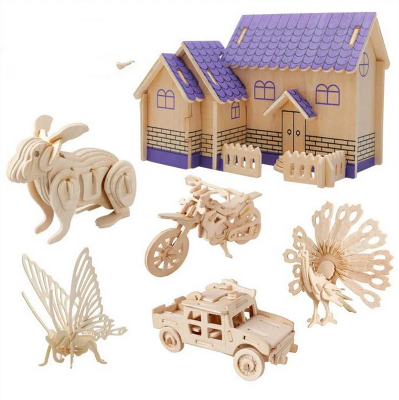 3D Stereo Puzzle - Wood DIY (20)
