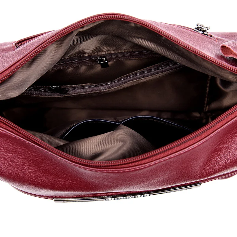  2018 New Fashion Patchwork Genuine Leather Women Bags Handbags Shoulder Crossbody Bags for Women Le
