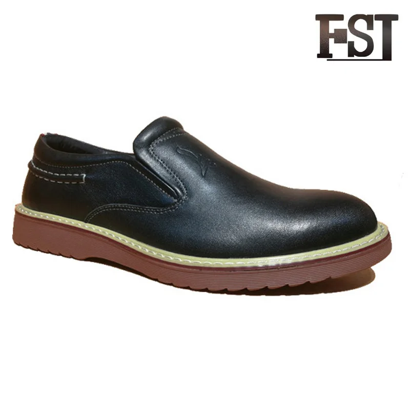 

FSJ Genuine Leather Mens Loafers Solid Slip On Breathable Waterproof Spring/Autumn Summer Sewing Office Career Casual shoes