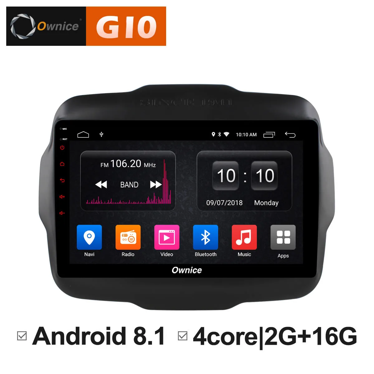 Ownice C500 + G10 Android 8 1 Восьмиядерный автомобильный радиоплеер DVD GPS Navi для Jeep Renegade 2016 4G