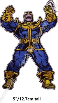 

5" LARGE Thanos Avengers Infinity War IRON ON PATCHES Marvel Comic Movie TV Series Embroidered Emblem applique badge clothing