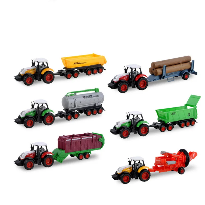

New Creative Childen Tractor Alloy Construction Vehicle Model Farm Harvester Loading Transporter Boy Toy Vehicle Farmer