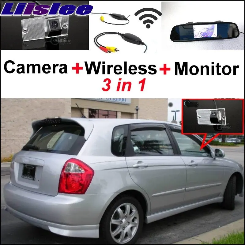 

Liislee 3 in1 Special Camera Wireless Receiver Mirror Monitor Easy Parking System For KIA Sephia Sephia5 LD Hatchback 2003~2009
