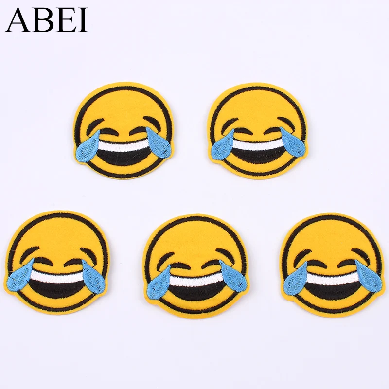 10pcs/lot Funny Jeans Patch Embroidered Iron On Apparel Stickers DIY