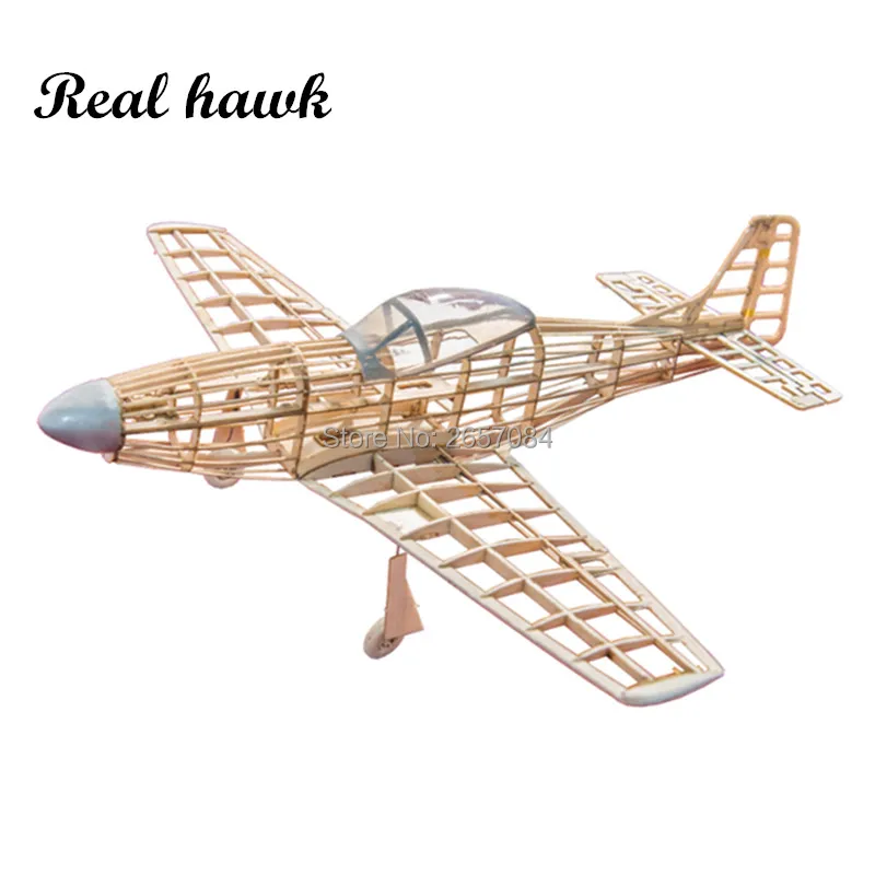 mini RC Plane Laser Cut Balsa Wood Airplane Kit P51 P-51 Model Building Kit free shipping