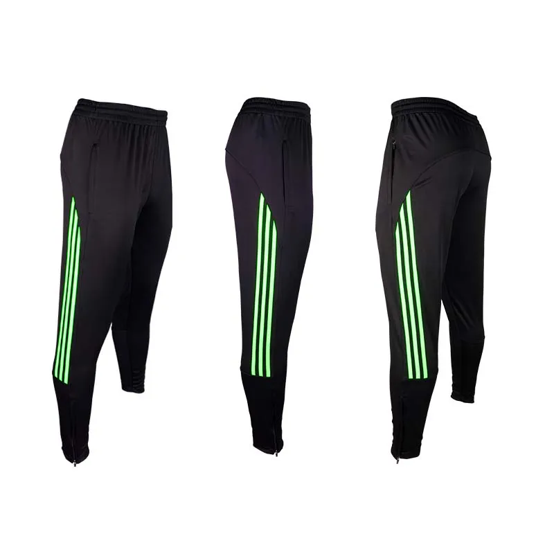 Shinetone мужские футбольные штаны для бега, фитнеса, тренировки, бега, спортивные футбольные штаны с карманом на молнии, брюки для футбола - Цвет: 6608 Black green