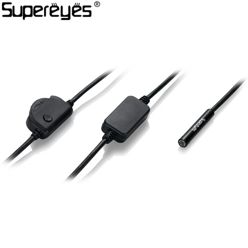 Supereyes 100X светодиодный фотоаппарат N015-10 USB Гибкий бороскоп эндоскоп Водонепроницаемый 10 м трубка 7 мм Диаметр с 3 миллионов пикселей CMOS