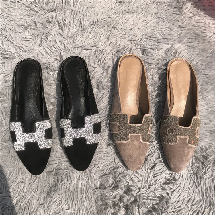 flat shoes with diamonds