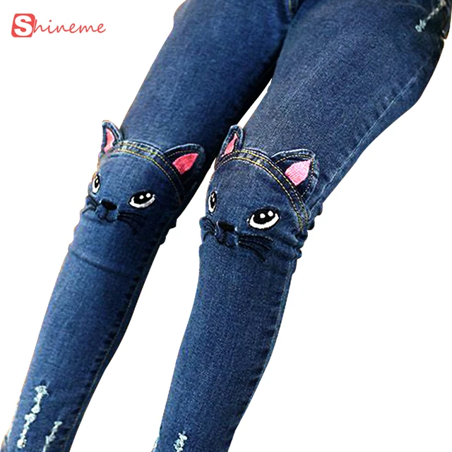Autumn Spring Winter Children Clothing Girls Legging Cartoon Cat Jeans Pants Fashion Capris Baby Pencil Autumn Spring Winter Children Clothing Girls Legging Cartoon Cat Jeans Pants Fashion Capris Baby Pencil