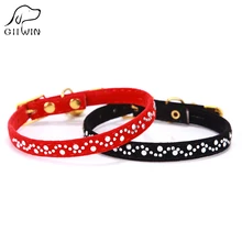 猫の首輪サッシ鐘素敵な子猫ネックアクセサリー調整可能な離脱襟小型犬猫ペット用品 YS0003(China)