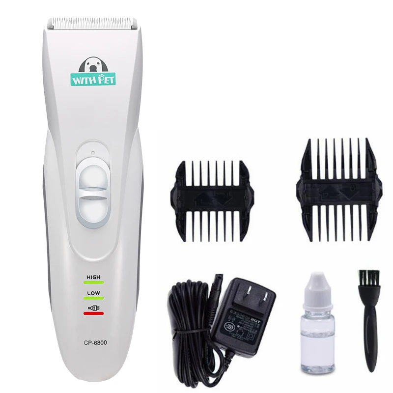 

CP-6800 Professional Dog Hair Trimmer Pet Clipper Rechargeable Pet trimmer Dog Grooming Hairclipper for Cats Dogs