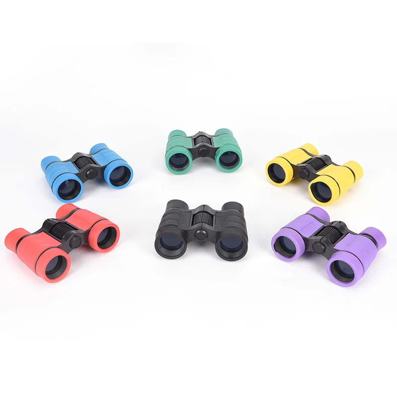 المطاط البلاستيك الأطفال مناظير في الهواء الطلق تلسكوب Maginification جيب حجم للأطفال ألعاب هدية بويز تويز