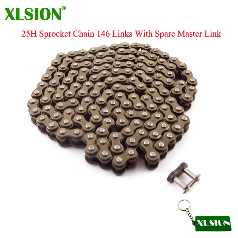 Звездочка XLSION 25H цепь 146 звеньев с запасным звеньем для 47cc 49cc 2-тактный внедорожник