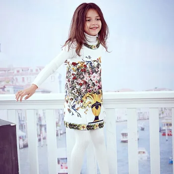 

Princess Dress Robe Enfant Moana Dress Printed Flower Girl Dress Vestidos Infantil Children Clothing Kids Clothes for Girl