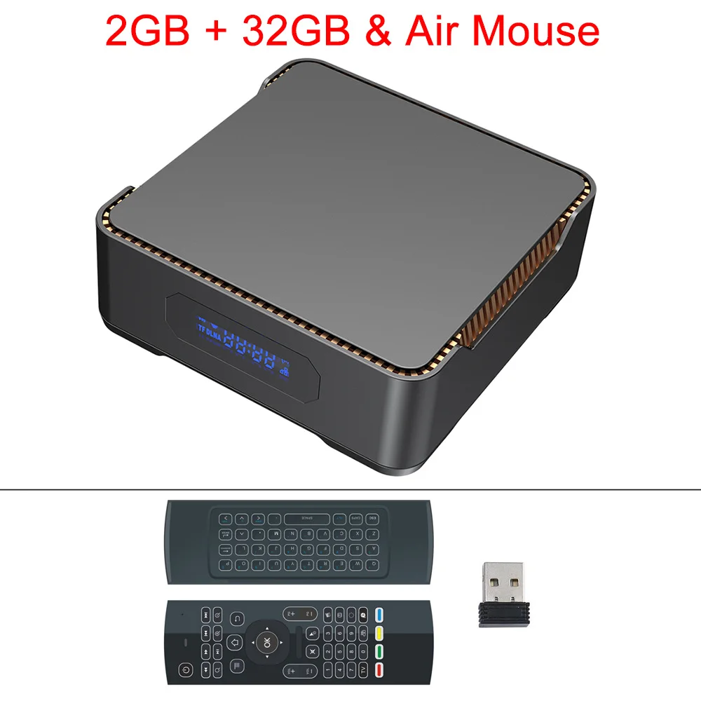 2GB 32GB Air Mouse Xgody A95x Max Smart Tv Box Android 8,1 2G 32G 4G 64G Amlogic S905x2 2,4g& 5g Wi-Fi Bt 1000 m Поддержка видео записывающий набор верхней коробки - Цвет: 2GB 32GB Air Mouse
