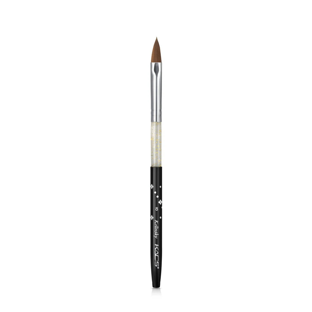 Black Acrylic Pen 8 Акриловая кисточка для ногтей KOLINSKY, кисть для дизайна ногтей, для УФ-полимера, гелевые щетки для наращивания, акриловые кисти, аксессуары для ногтей, набор кистей - Цвет: Black Acrylic Pen 8