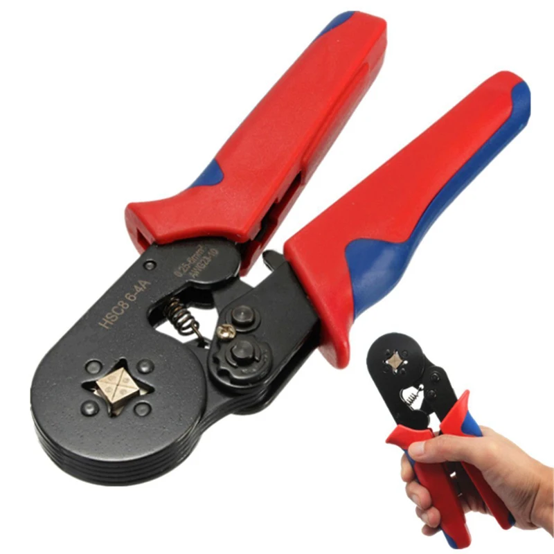 

1pc High Quality Cable Terminal Crimper Mini Self-adjustable Crimping Pliers Press Tool 0.25-6mm Square Milimeter