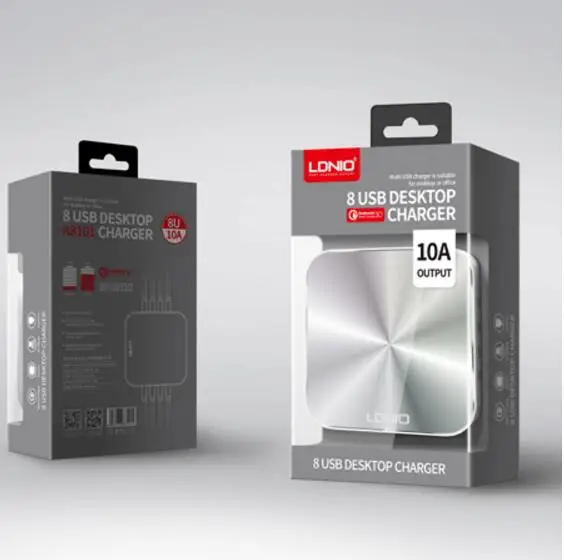 LDNIO A8101 быстрое зарядное устройство 3,0 8 портов USB зарядное устройство для iPhone iPad samsung многократная Зарядка 5 в 10 А