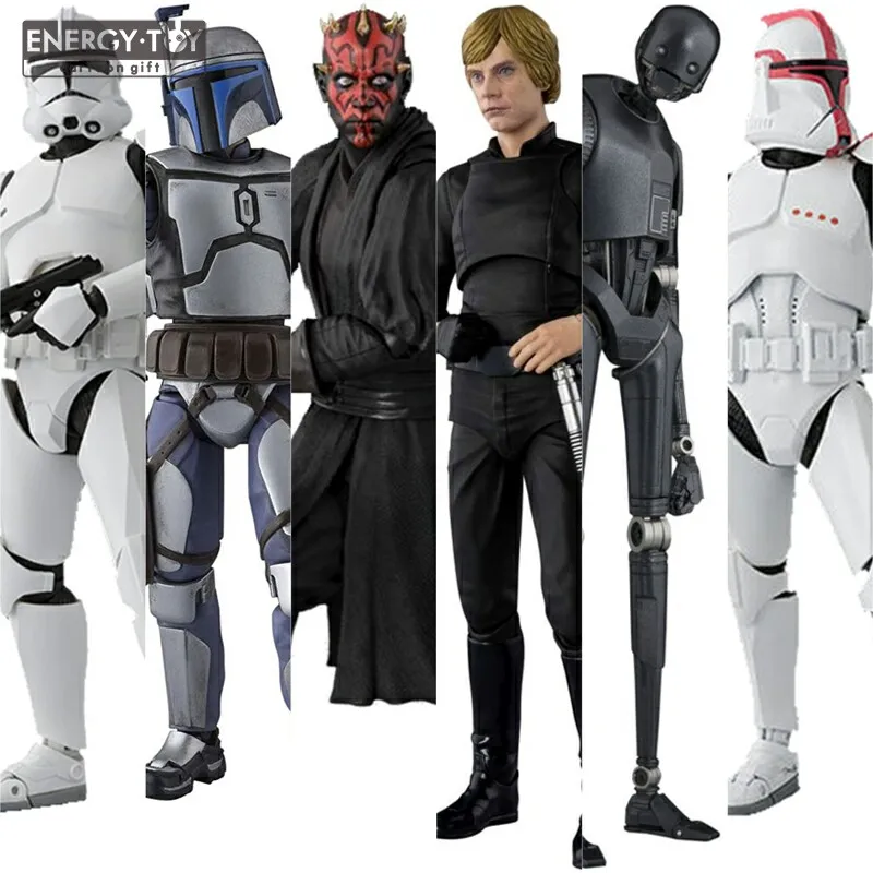 Catoon Звездные войны Дарт мауль Люк Скайуокер Jango Fetts солдат клон фаза I II экшн