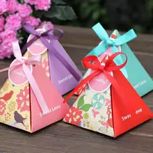 Размеры S птица цветок конфеты шоколадные бумага подарочная коробка для свадьбы День рождения чаепитие пользу украшения DHL FEDEX EMS