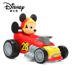 Disney оригинальные детские игрушечные машинки Микки Минни Дональд Дак инерционная машина детские игрушки развивающий игрушечный гоночный