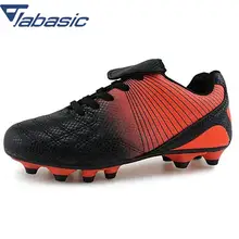 

JABASIC 2018 Kid Soccer Shoes Brand Boys Breathable Long Spikes Kids Football Boots Training Sneakers Teenagers Chuteira Futebol
