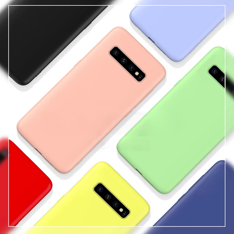 

Ultra-thin Liquid Silicone Phone Case For Samsung Galaxy S7 S8 S9 S10 e 5G Plus Note 9 8 M10 M20 M30 A10 A40 A50 A70 Cover Funda