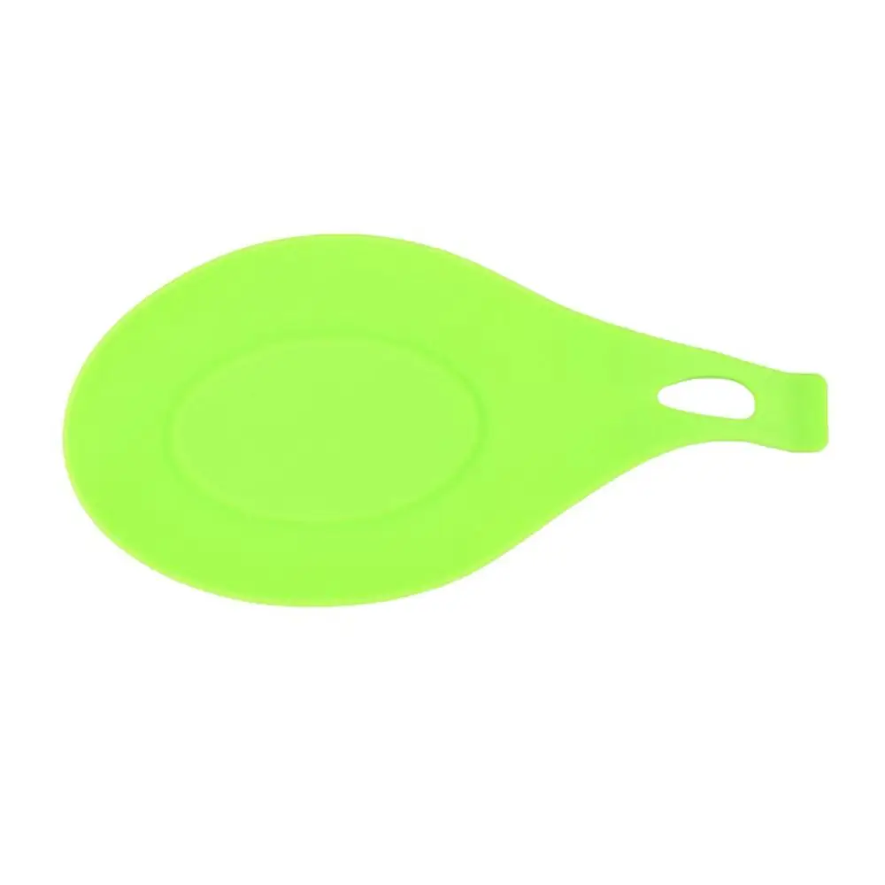 Прочный Малый силиконовый подставка для ложек термостойкий антипригарный силиконовый коврик для инструментов кухонные Держатели и стойки для хранения - Цвет: Зеленый
