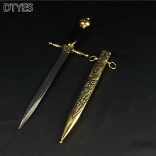 Fashion Gifts Beautiful Carved Medieval Sword Stainless Steel Blades Short Small Sword Vintage Home Decor Little sword