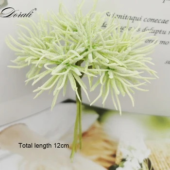 6pcs Mini Artificial Succulent Plant DIY Handmade Faux Flowers Christmas Decoration Grass Scrapbooking Fake Flowers Wreath Cheap