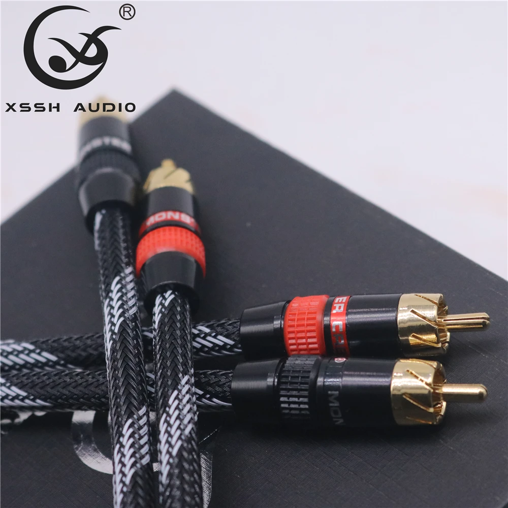 HI end HiFi высокое качество YIVO XSSH Аудио Видео DIY Hifi RCA кабель 4N OFC 2RCA штекер аудио