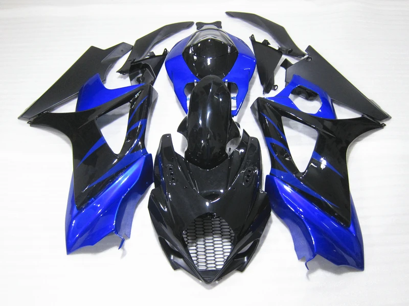 Free 7 Gifts Bodywork Fairing Kit For Suzuki Gsxr1000 07 08 Blue Black