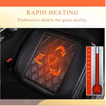 

New 12V Heated Car Seat Cushion Low Pressure Carbon Fiber Warm Electric Heating Car Seats Cover Seat Pad Auto Seat for Winter