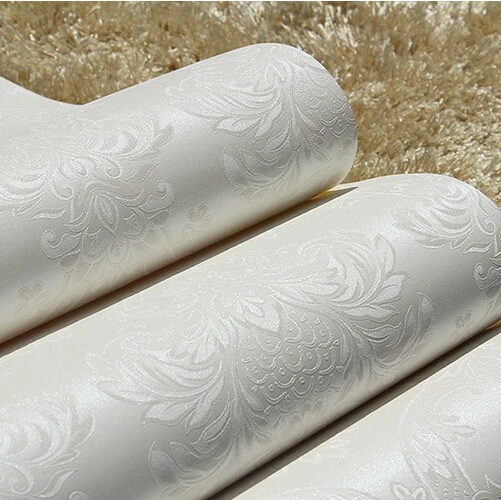 Damassé papier peint noir promotion achetez des ... Papier peint blanc motif noir