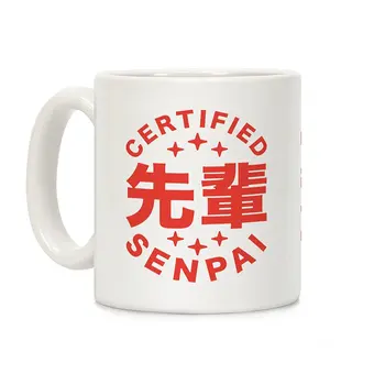 

Certified Senpai White 11 Ounce Ceramic Coffee Mug