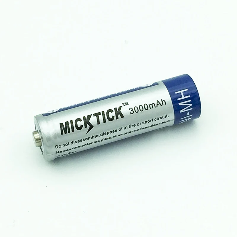 12 шт. MICKTICK 3000 мАч аккумуляторная батарея AA 5 # 1.2В 2А ni mh батареи большой емкости