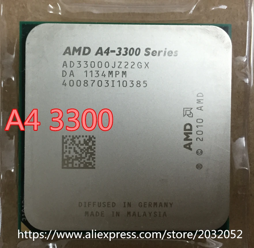 Процессор AMD A4 3300 2,5 GHz 1MB 65W cpu Процессор FM1 поцарапанные кусочки A4-3300 APU